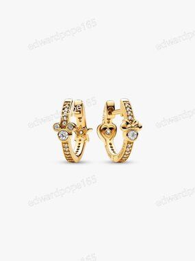 Disney Mickey Mouse & Minnie Mouse Sparkling Hoop Earrings